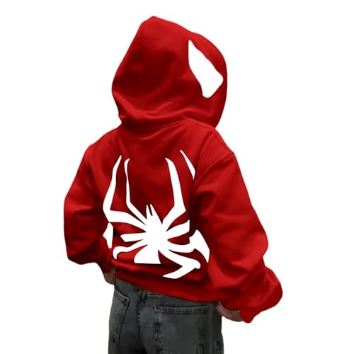Amazon.com: ZENMANCHEN Y2k Hoodie Men Spider Full Zip Hoodie
